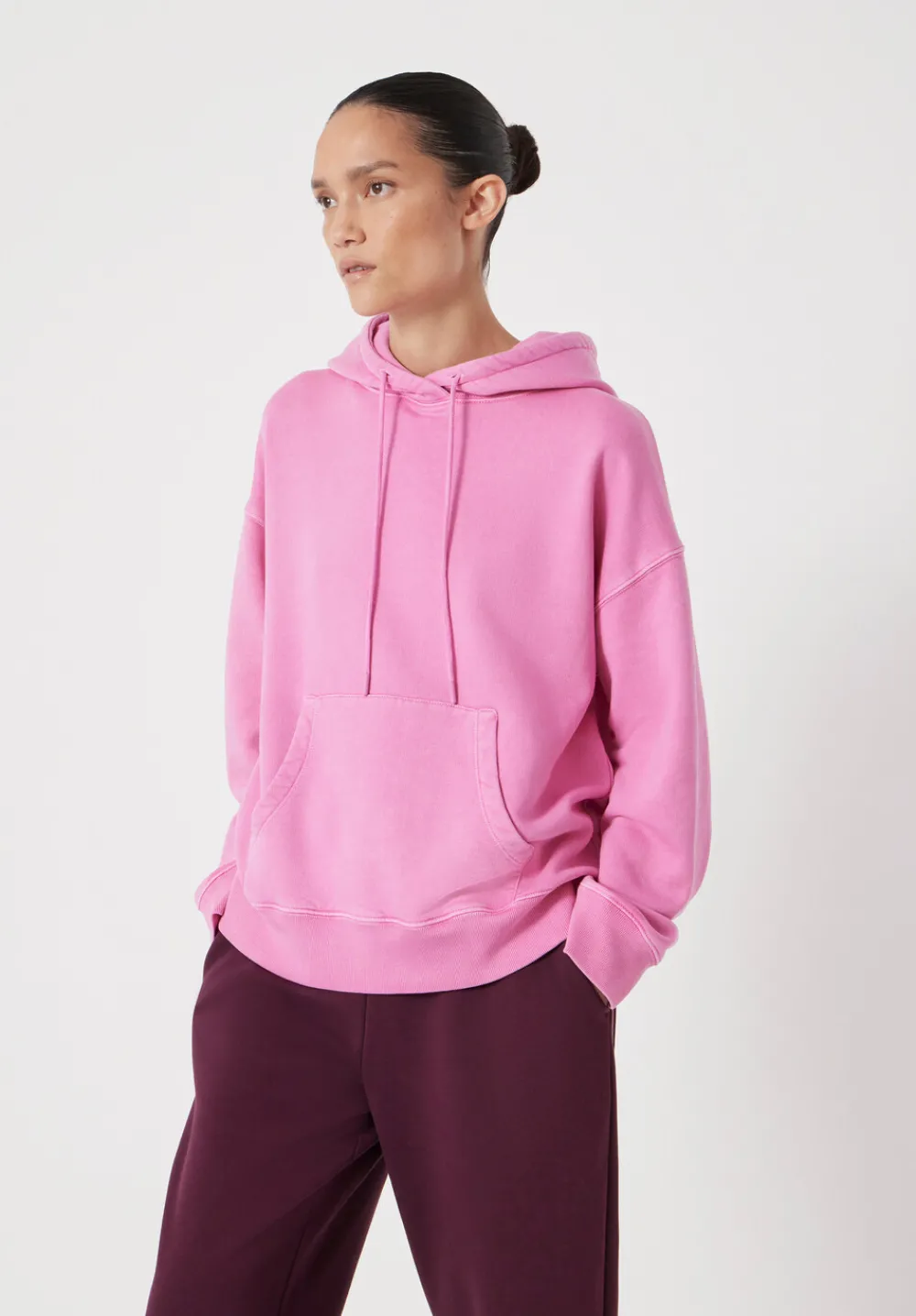 hush Sweatshirts & Hoodies|Heavyweight Cotton Hoodie Bright Pink
