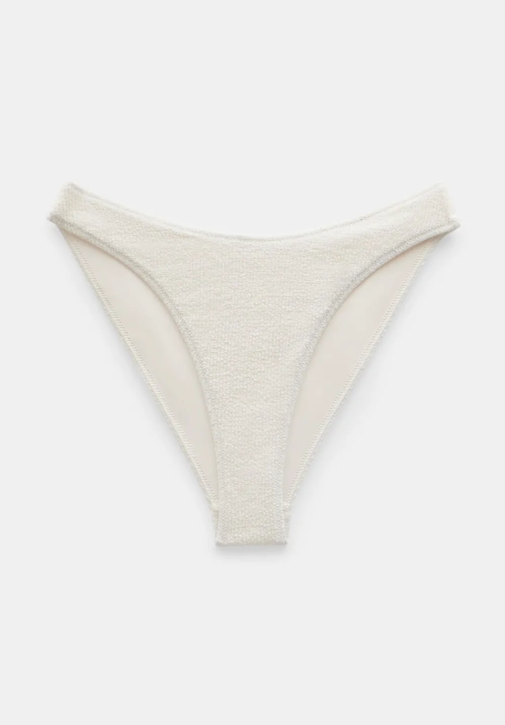 hush Swimwear & Beachwear|Heidi High Leg Crinkle Bikini Bottoms Off White