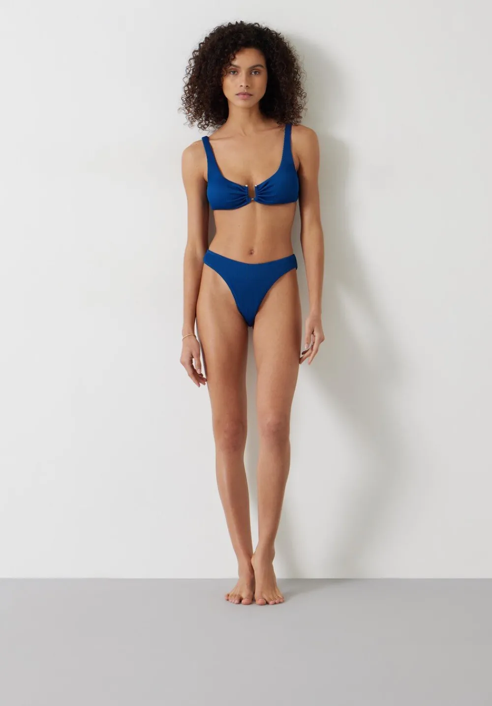 hush Swimwear & Beachwear|Heidi High Leg Rib Bikini Bottoms Petrol