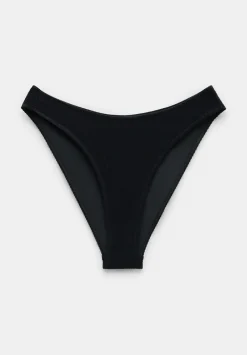 hush Swimwear & Beachwear|Heidi High Leg Rib Bikini Bottoms Black