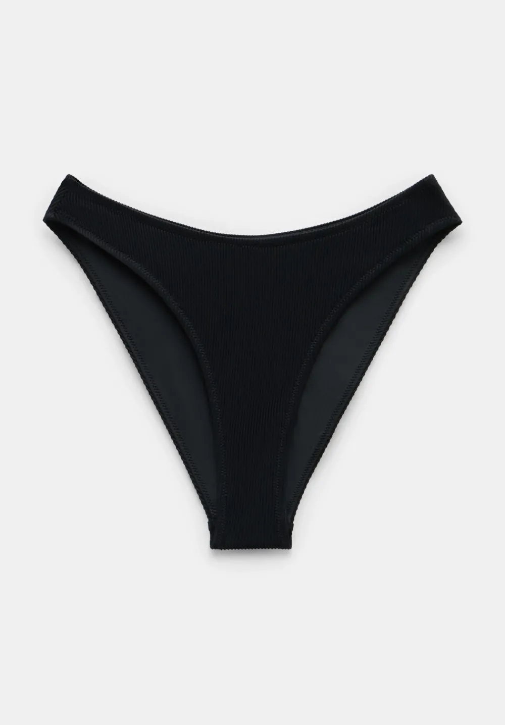 hush Swimwear & Beachwear|Heidi High Leg Rib Bikini Bottoms Black