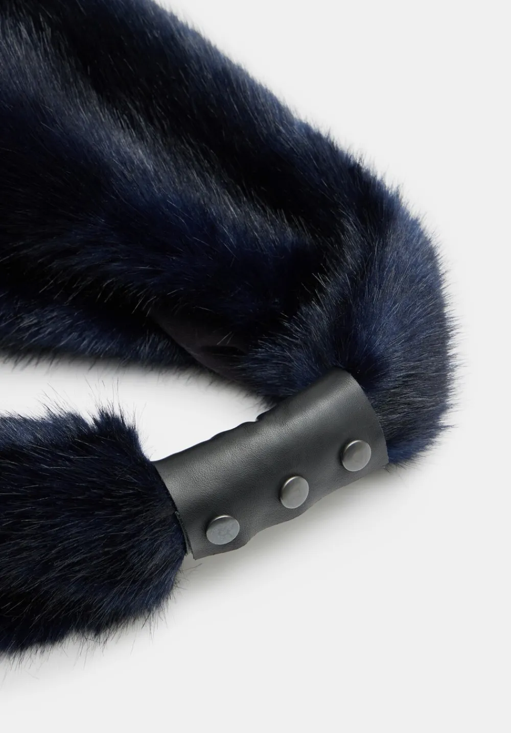 hush Bags|Helen Moore Faux Fur Triangle Tote Midnight Navy