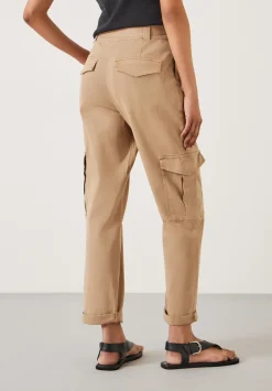 hush Trousers|High Waist Belted Trousers Soft Brown