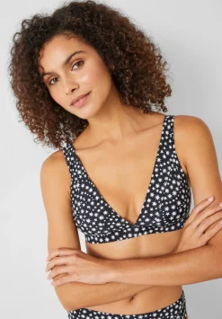 hush Swimwear & Beachwear|Holly Wide Strap Bikini Top Multi Star Black/White