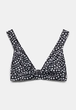 hush Swimwear & Beachwear|Holly Wide Strap Bikini Top Multi Star Black/White