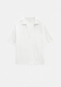 hush Tops & T-Shirts|Jumpers & Cardigans|Interest Stitch Collar Top Soft White