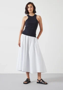 hush Skirts|Ishani Maxi Textured Skirt White