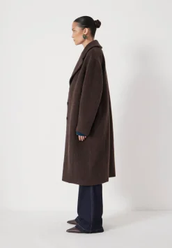 hush Jackets & Coats|Italian Wool Cocoon Coat Dark Brown