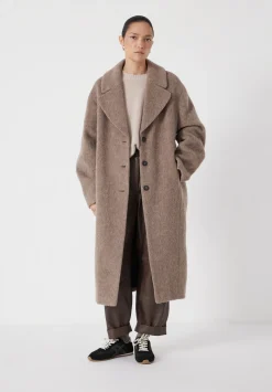 hush Jackets & Coats|Italian Wool Cocoon Coat Oatmeal Grey