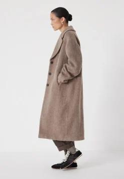 hush Jackets & Coats|Italian Wool Cocoon Coat Oatmeal Grey