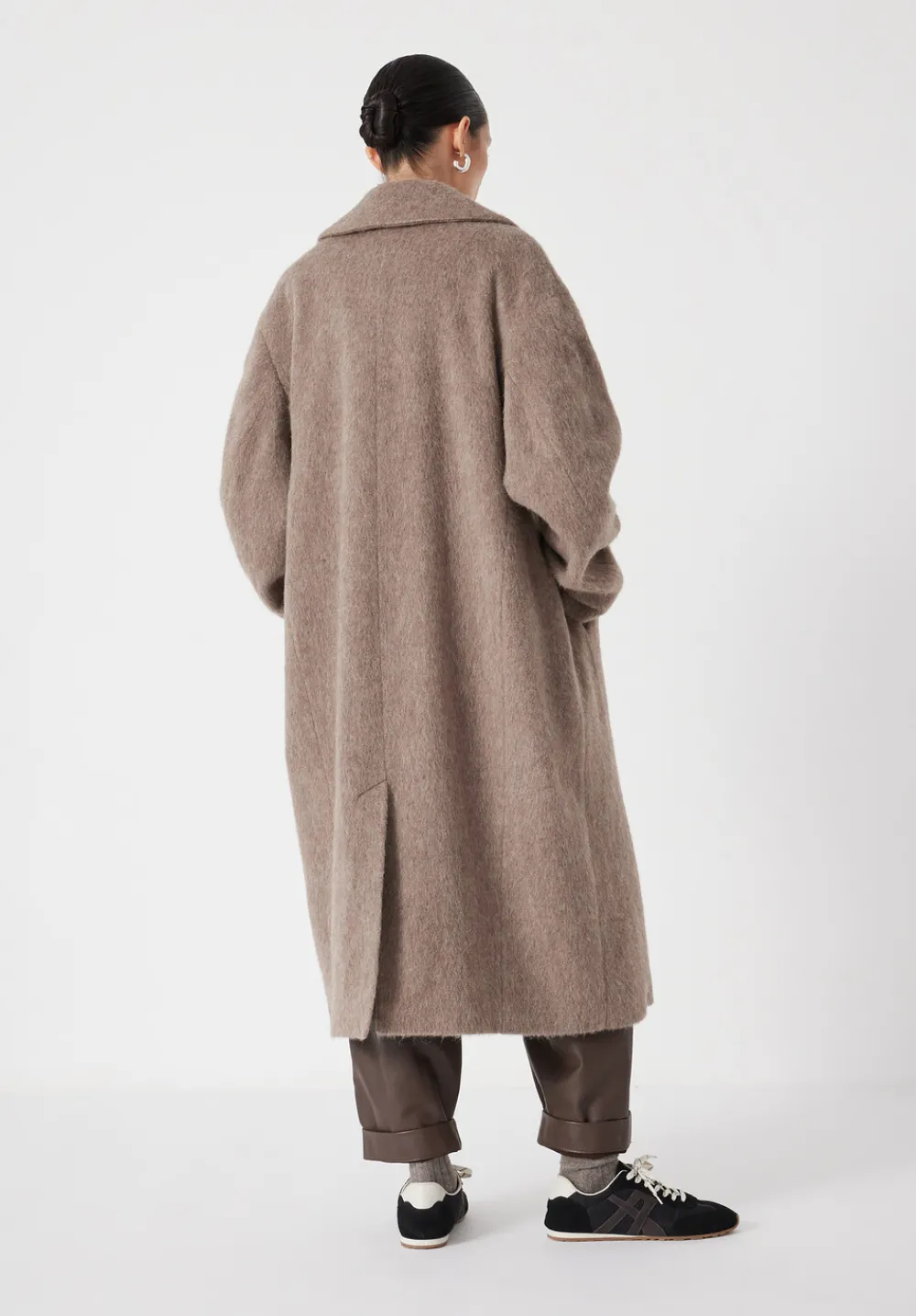 hush Jackets & Coats|Italian Wool Cocoon Coat Oatmeal Grey