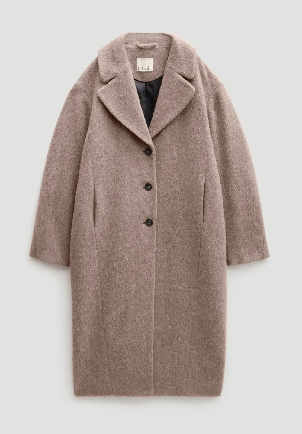 hush Jackets & Coats|Italian Wool Cocoon Coat Oatmeal Grey