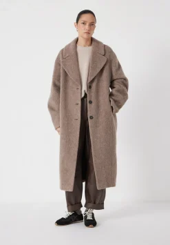 hush Jackets & Coats|Italian Wool Cocoon Coat Oatmeal Grey