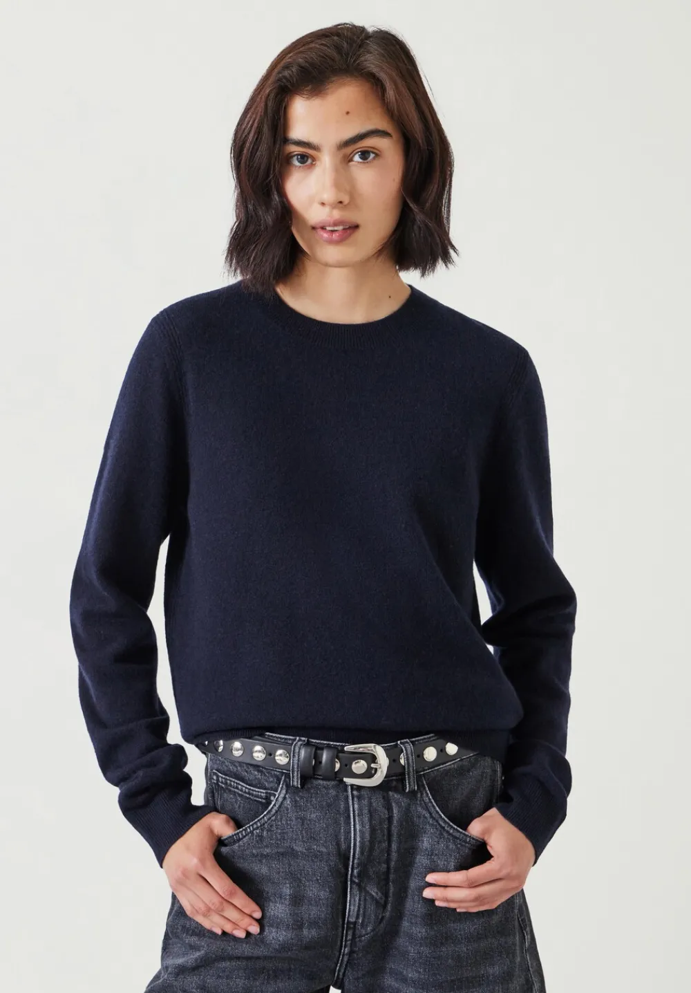 hush Jumpers & Cardigans|Ivy Fine Merino Crew Jumper Navy