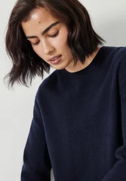 hush Jumpers & Cardigans|Ivy Fine Merino Crew Jumper Navy