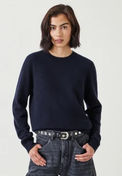 hush Jumpers & Cardigans|Ivy Fine Merino Crew Jumper Navy