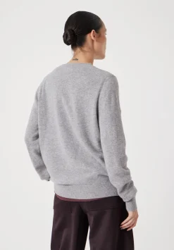 hush Jumpers & Cardigans|Ivy Merino Wool Jumper Light Grey Marl