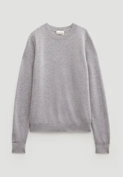 hush Jumpers & Cardigans|Ivy Merino Wool Jumper Light Grey Marl