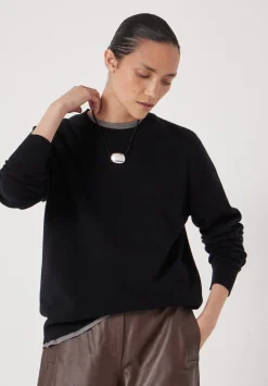 hush Jumpers & Cardigans|Ivy Merino Wool Jumper Black