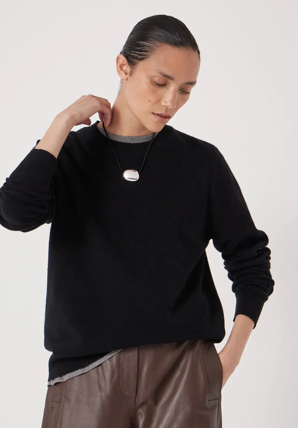 hush Jumpers & Cardigans|Ivy Merino Wool Jumper Black