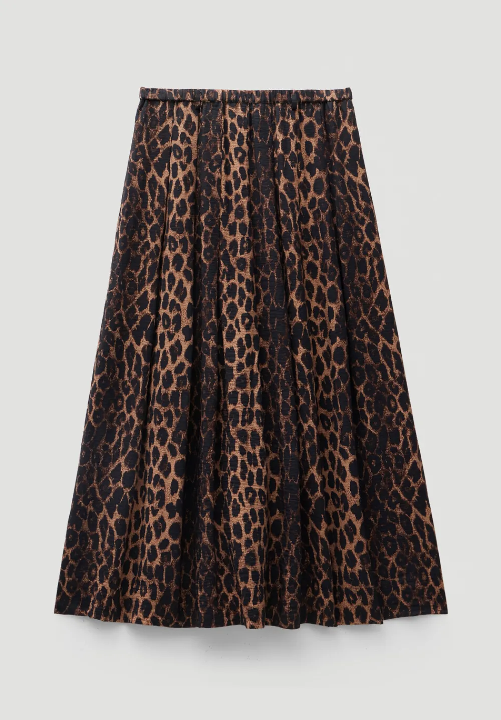 hush Skirts|Ivy Pleated Air Flow Midi Skirt Soft Leopard