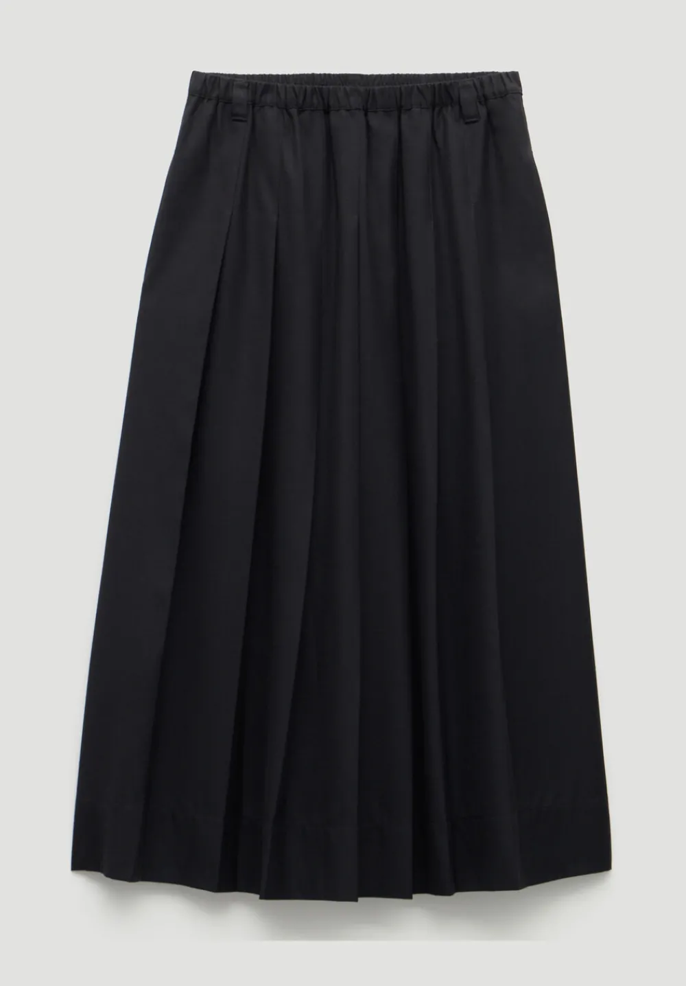 hush Skirts|Ivy Pleated Wool-Blend Midi Skirt Black