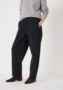 hush Trousers|Jeans|Jack Barrel Leg Pull On Cotton Trousers Black