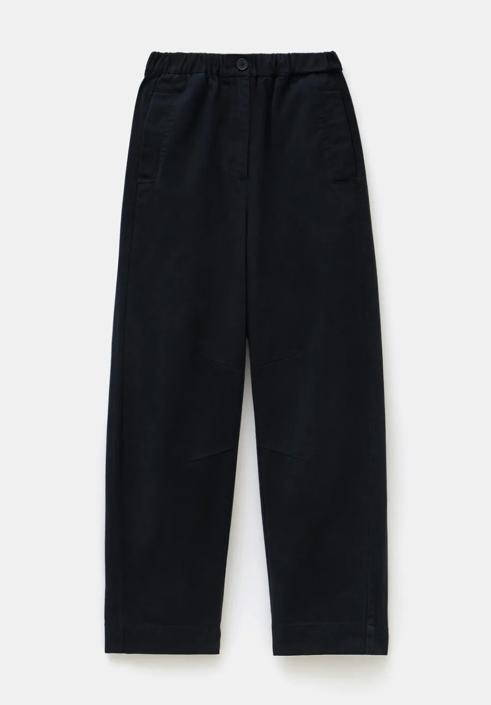hush Trousers|Jeans|Jack Barrel Leg Pull On Cotton Trousers Black