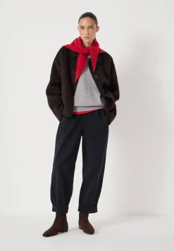 hush Trousers|Jeans|Jack Barrel Leg Pull On Cotton Trousers Black