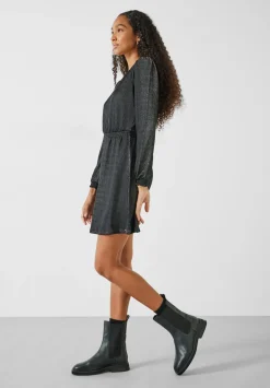 hush Dresses|Jasleen Jersey Mini Dress Black