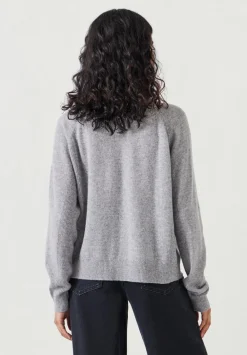 hush Jumpers & Cardigans|Jasmine Cashmere Rib Detail Jumper Grey