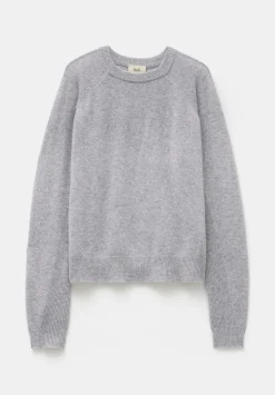 hush Jumpers & Cardigans|Jasmine Cashmere Rib Detail Jumper Grey