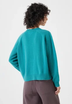 hush Jumpers & Cardigans|Jasmine Cashmere Rib Detail Jumper Green