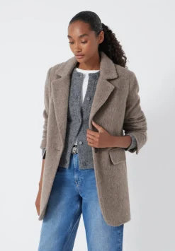 hush Jackets & Coats|Jayde Italian Wool Blazer Oatmeal Grey