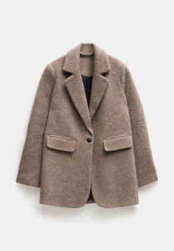 hush Jackets & Coats|Jayde Italian Wool Blazer Oatmeal Grey