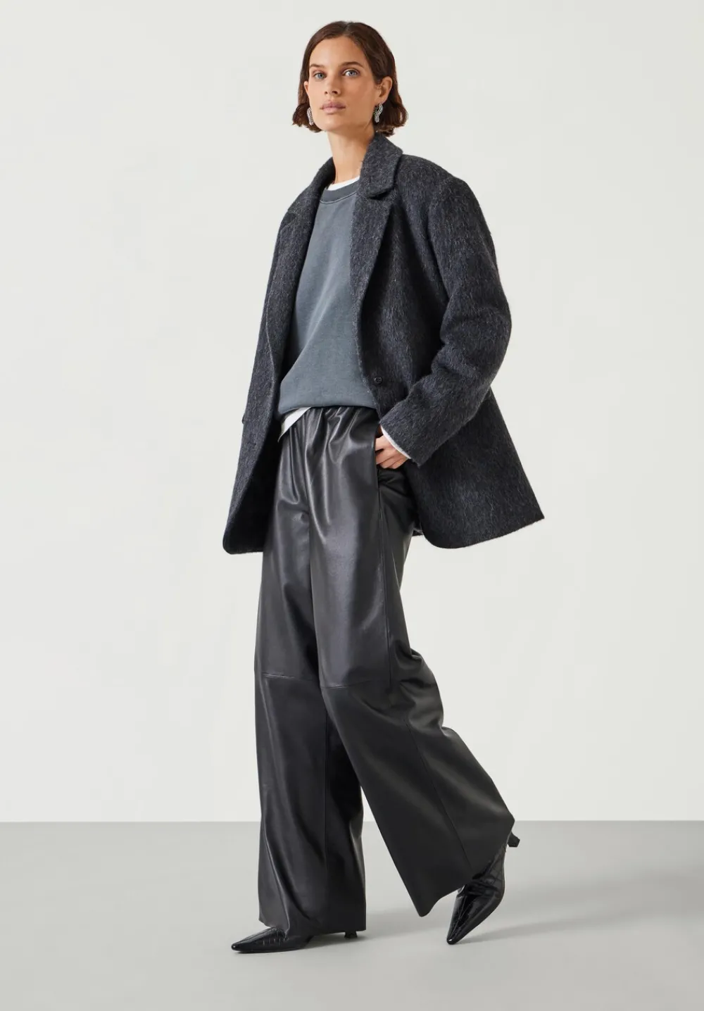 hush Jackets & Coats|Jayde Italian Wool Blazer Charcoal Grey