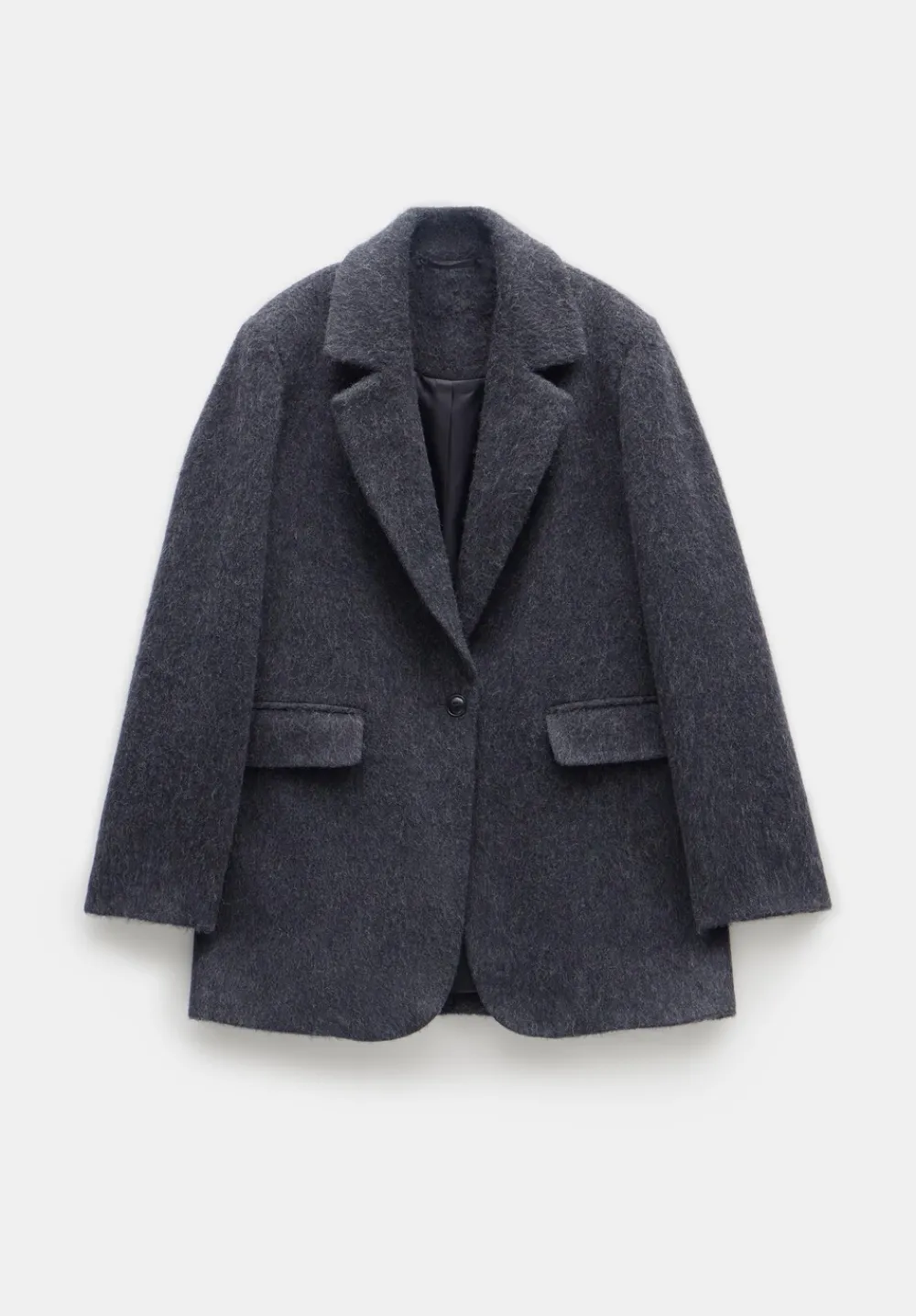 hush Jackets & Coats|Jayde Italian Wool Blazer Charcoal Grey