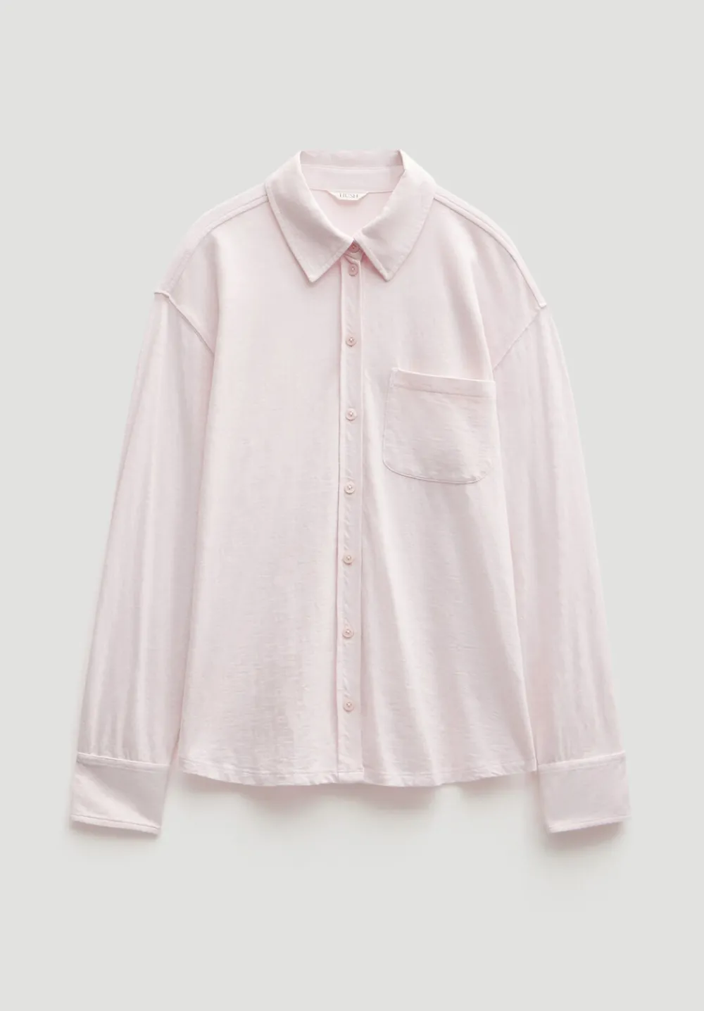 hush Tops & T-Shirts|Jersey Slub Shirt Soft Pink