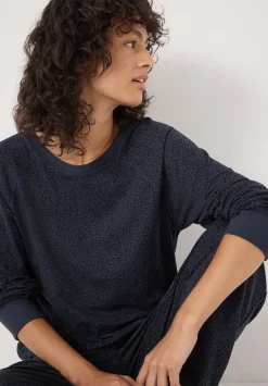 hush Pyjamas & Nightwear|Joelle Jersey Jogger Animal Print Pyjamas Navy Mix
