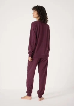 hush Pyjamas & Nightwear|Joelle Jersey Jogger Pyjamas Dark Wine Red