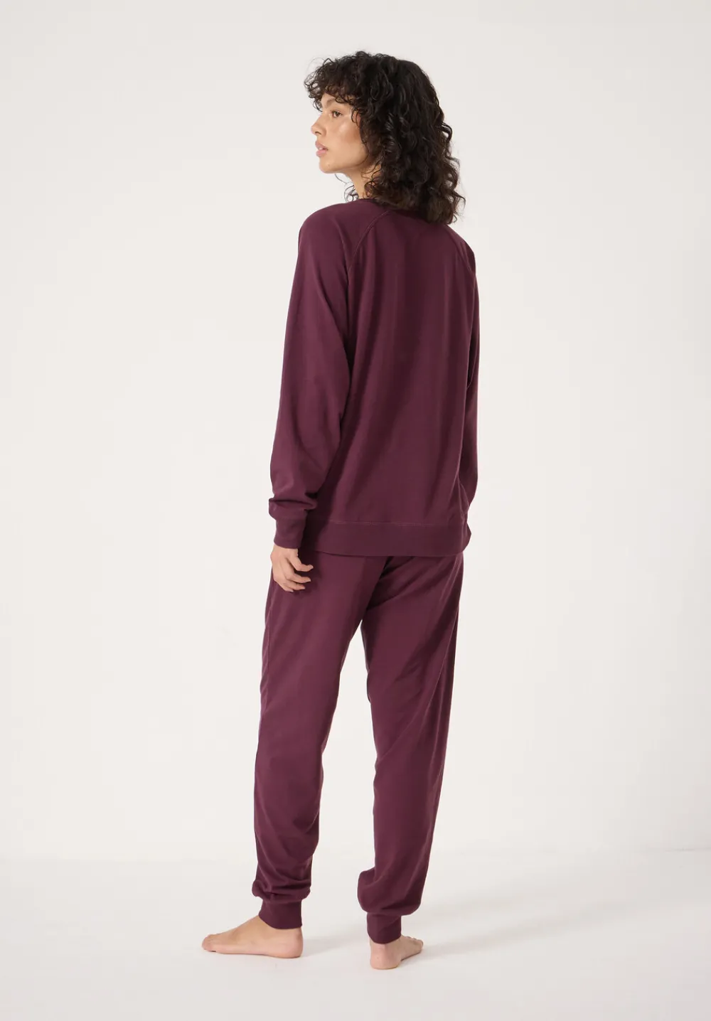 hush Pyjamas & Nightwear|Joelle Jersey Jogger Pyjamas Dark Wine Red