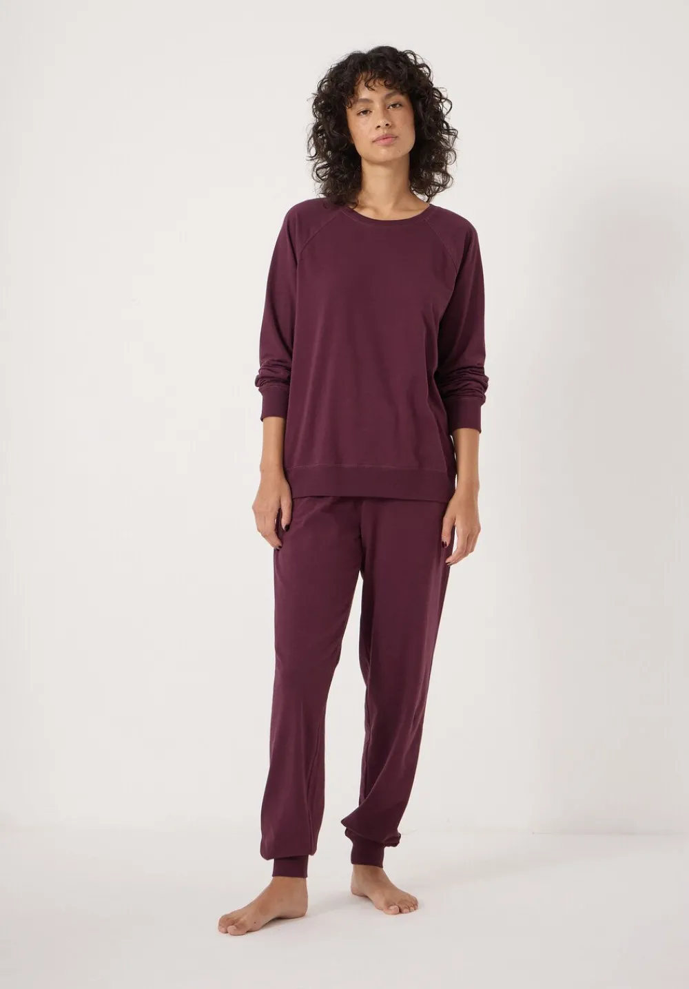 hush Pyjamas & Nightwear|Joelle Jersey Jogger Pyjamas Dark Wine Red