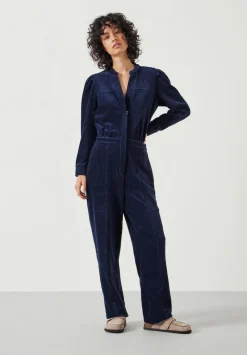 hush Jumpsuits|Joplin Cord Jersey Jumpsuit Navy