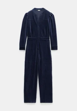 hush Jumpsuits|Joplin Cord Jersey Jumpsuit Navy