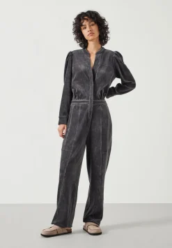 hush Jumpsuits|Joplin Cord Jersey Jumpsuit DARK GREY