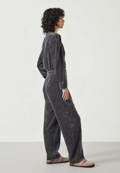 hush Jumpsuits|Joplin Cord Jersey Jumpsuit DARK GREY