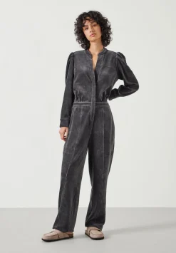 hush Jumpsuits|Joplin Cord Jersey Jumpsuit DARK GREY