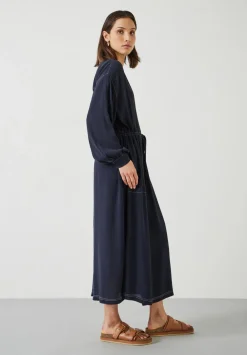 hush Dresses|Julie Oversized Contrast Maxi Dress Midnight Navy