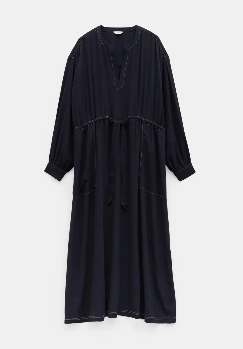 hush Dresses|Julie Oversized Contrast Maxi Dress Midnight Navy