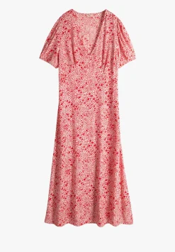 hush Dresses|Juliette Midi Tea Dress Mini Floral Leopard Red